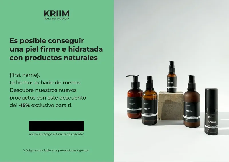 Carta de fidelización Kriim enviada con Posthero